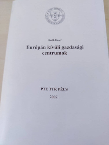 Rudl Jzsef - Eurpn kvli gazdasgi centrumok