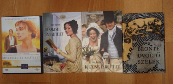 Emily Bronte Jane Austen - Klasszikus romantikus csomag: B�szkes�g �s bal�t�let I-II. (k�nyv) + B�szkes�g �s bal�t�let (DVD) + aj�nd�k: �v�lt� szelek