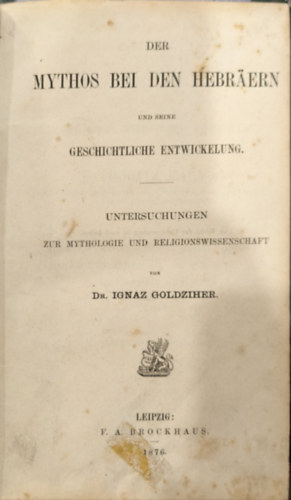 Der Mythos bei den Hebr�ern und seine geschichtliche Entwicklung