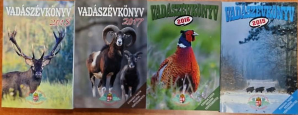 Pechtol János (Főszerk.) - 4db Vadászévkönyv :2015+2016+ 2017+ 2018