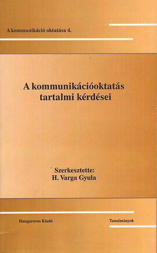 A kommunikcioktats tartalmi krdsei