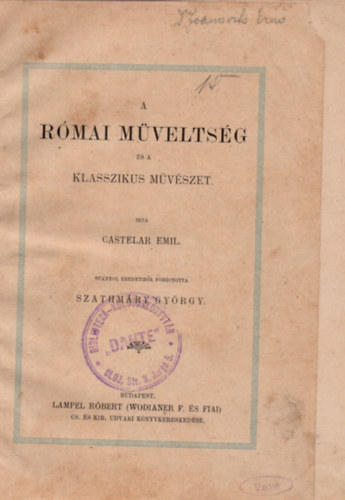 A rmai mveltsg s a klasszikus mvszet
