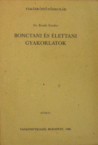 Dr. Bende Sndor - Bonctani s lettani Gyakorlatok