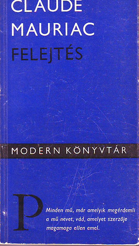 C. Mauriac - Felejt�s