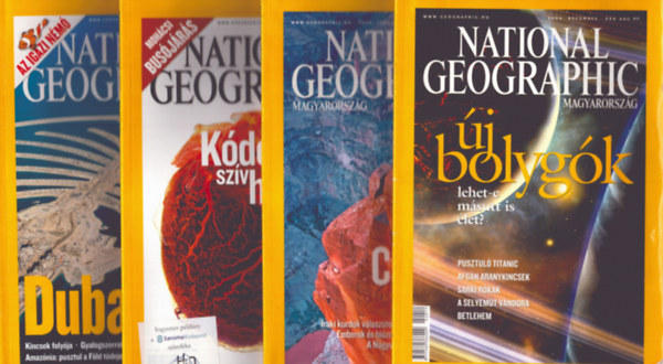 Papp Gábor (főszerk.) - 4 db National Geographic Magyarország magazin: 2004/12, 2006/1, 2007/1, 200/2. számok