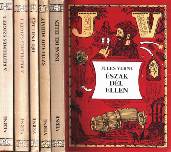 Jules Verne - 4 m (5 ktetben) Jules Verne: szak dl ellen+ Sztrogof Mihly+ Dl csillag+ A rejtelmes sziget I-II.