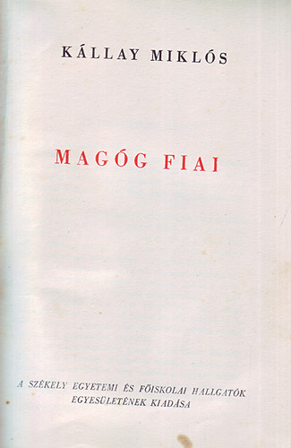 Kllay Mikls - Magg fiai