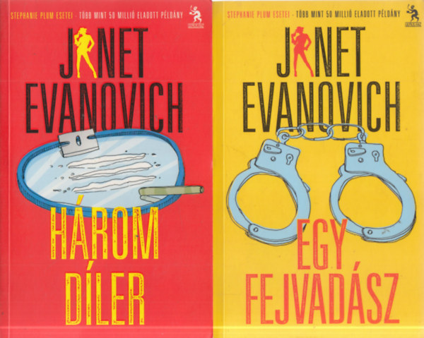 Janet Evanovich - 2 db. Stephanie Plum krimi (H�rom d�ler + Egy fejvad�sz)