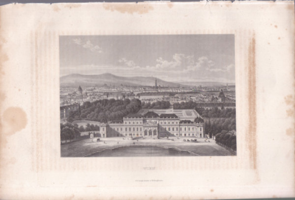 Bécs látképe - eredeti litográfia (metszet)