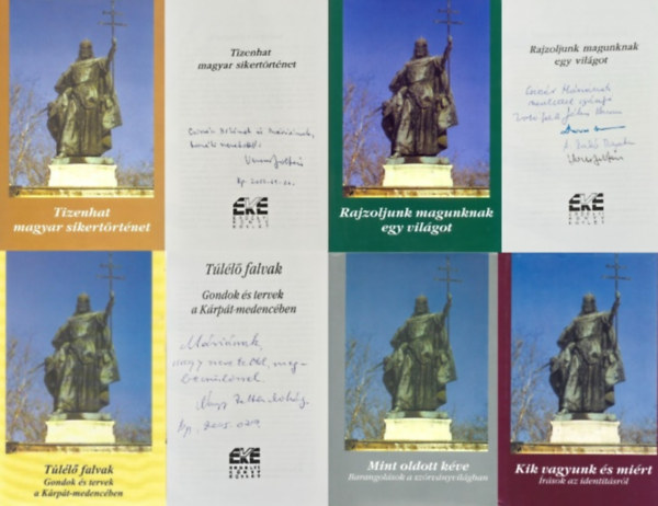 D�vid Gyula Veress Zolt�n (szerk.) - 5 db a  Hat�rtalan haz�ban sorozatb�l: T�l�l� falvak - Gondok �s tervek a K�rp�t-medenc�ben -  Dedik�lt! + Mint oldott k�ve - Barangol�sok a sz�rv�nyvil�gban +  Kik vagyunk �s mi�rt - �r�sok az identit�sr�l + Rajzoljunk magunkna