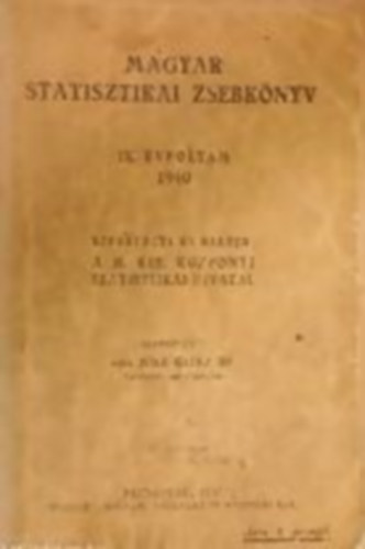 Magyar statisztikai zsebknyv 1940
