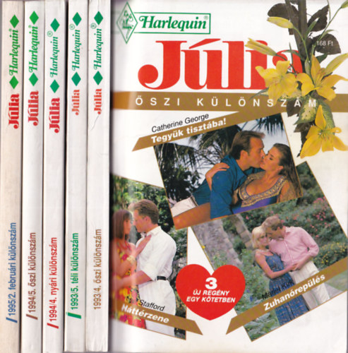 5 db Júlia különszám: 1993/4. őszi különszám, 1993/5. téli különszám, 1994/4. nyári különszám, 1994/5. őszi különszám, 1995/2. februári különszám