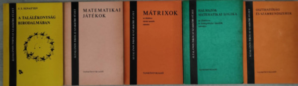 5 db ltalnos iskolai szakkri fzet: / Oszthatsg s szmrendszerek / Halmazok matematikai logika / A tallkonysg birodalmban / Matematikai jtkok / Mtrixok /