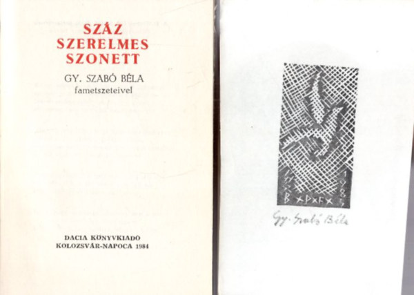 Dn Tibor  (vl.) - Szz szerelmes szonett - dediklt metszettel