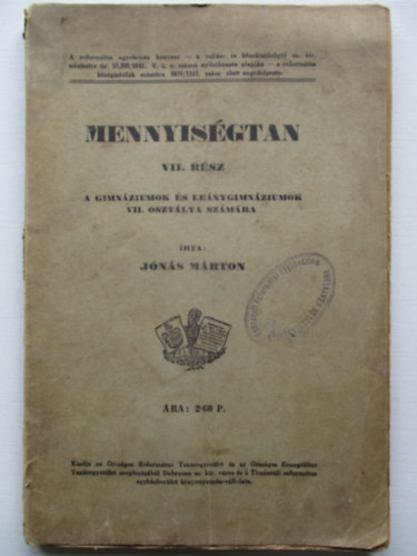 Jns Mrton - Mennyisgtan VII. rsz