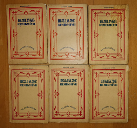 Balzac - 6 k�tet Balzac remekm�vei c�m� sorozatb�l: Kispolg�rok I-II-III-IV., Grandet Eug�nia, Goriot ap� II.,