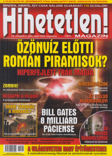 Sz�cs R�bert  (f�szerk.) - Hihetetlen! magazin - XX. �vfolyam 8. (226.) sz�m 2020. augusztus