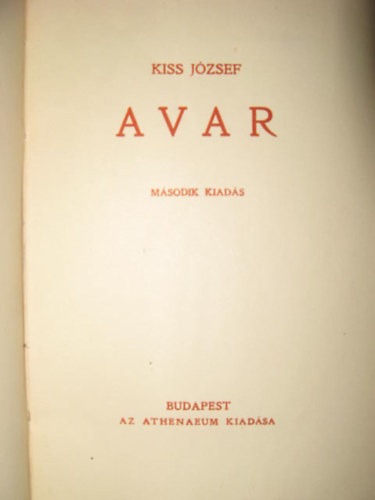 Kiss J�zsef - Avar