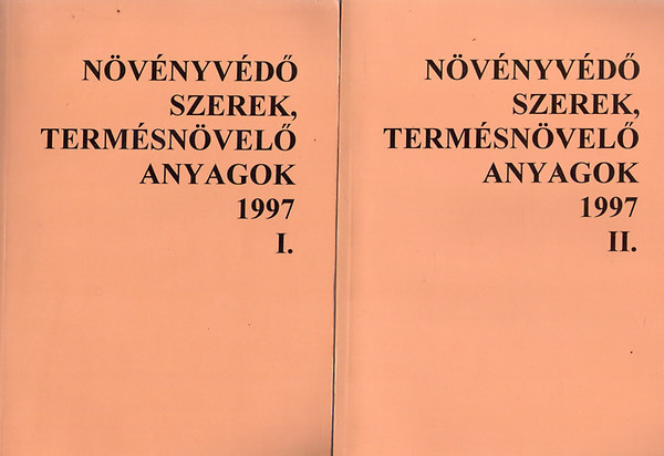 Nvnyvd szerek, termelsnvel anyagok 1997 I-II.