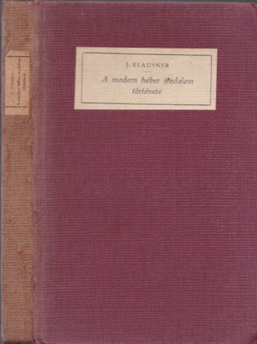 J. Klausner - A modern h�ber irodalom t�rt�nete