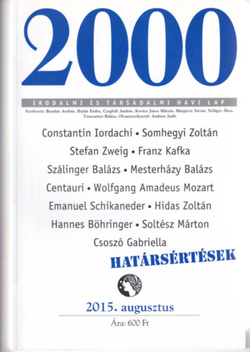 2000 Irodalmi �s T�rsadalmi Havi Lap - 2015. augusztus