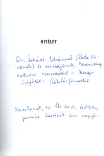 Oskolás János - Szereteted által ég a gyertya fénye - dedikált veres kötet