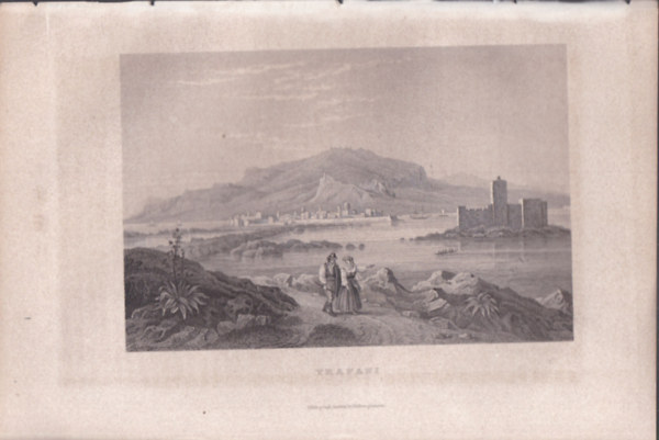 Trapani (vros, Olaszorszg, Eurpa) (16x23,5 cm lapmret eredeti aclmetszet, 1856-bl)