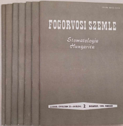 Fogorvosi szemle LXXXIII. �vfolyam 2-8 sz�m - Stomatologia Hungarica
