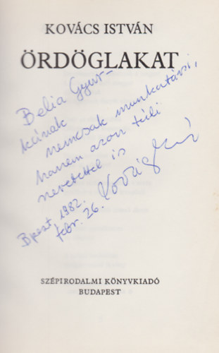 Kovács István - Ördöglakat (Dedikált)