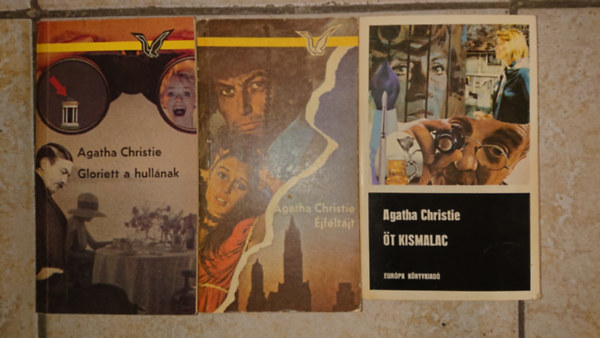 Agatha Christie - 3 db Agatha Christie krimi: Gloriett a hullának, Éjféltájt, Öt kismalac