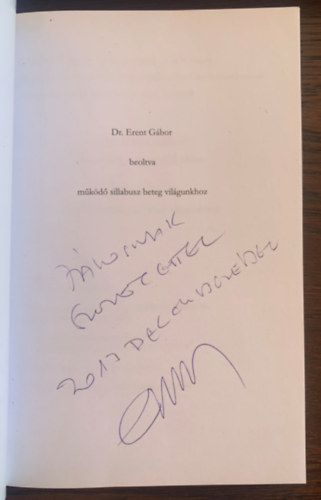 Dr. Erent Gbor - Beoltva - mkd silabusz beteg vilgunkhoz (Dediklt)