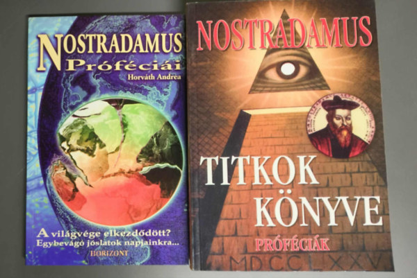 Nostradamus Horváth Andrea - nostradamus könyvcsomar - Titkok könyve + Nostradamus Próféciái