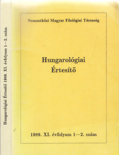 Hungarolgiai rtest 1989. XI. vf. 1-2. szm