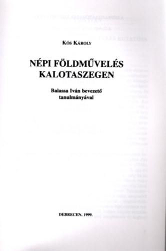 Dr. Ks Kroly - Npi fldmvels Kalotaszegen