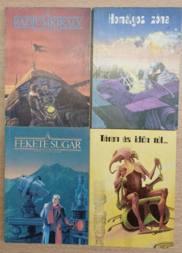 Urbán László (vál.) - 4 db sci-fi kötet: A rádiumkirály - Homályos zóna - A fekete sugár - Téren és időn túl...