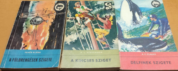 Fehr Klra, A.C. Clarke R. L. Stevenson - 3 db, Delfin knyv, sziget: A fldrengsek szigete + A kincses sziget + Delfinek szigete