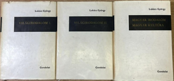 Lukács György - 2 darab Lukács György kötet: Világirodalom l-ll. - Magyar irodalom-Magyar kultúra