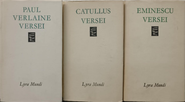 Lyra Mundi válogatott versek könyvcsomag Eminescu versei, Catulus versei, Verlaine versei