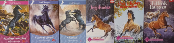 Angela Dorsey - 6 db a Pony club sorozatb�l: �sz a kobra-szorosban + Titkok tavasza + J�golvad�s + A birtoklev�l + A sivatag foglyai + Titkok tavasza + Az idegen muszt�ng