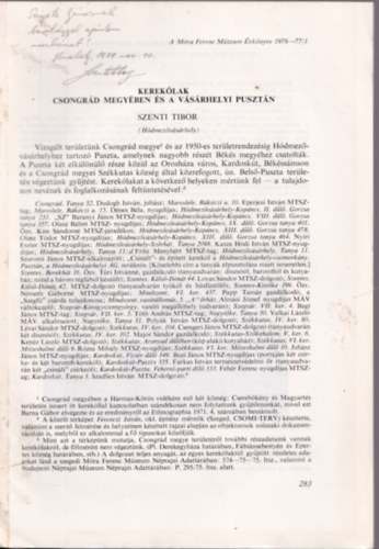 Szenti Tibor - Kereklak Csongrd megyben s a Vsrhelyi pusztn.-Dediklt