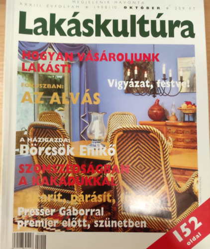 Lakskultra XXXIII. vfolyam 1998. oktber/10. szm