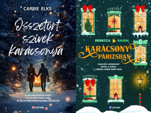 Rebecca Raisin Carrie Elks - 2 db karácsonyi romantikus regény: Karácsony Párizsban - (Különleges kiadás) + Összetört szívek karácsonya