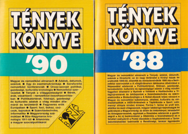 Lipovecz Iván Baló György - 5 db Tények Könyve 1988, 1990, 1991, 1992, 1993