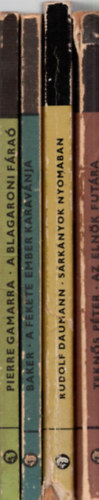 Tekns Pter, Pierre Gamarra, Betty Baker, Rudolf Daumann - 4 db Delfin knyvek (egytt): A fekete ember karavnja + Az elnk futra + A blagaroni fra + Srknyok nyomban