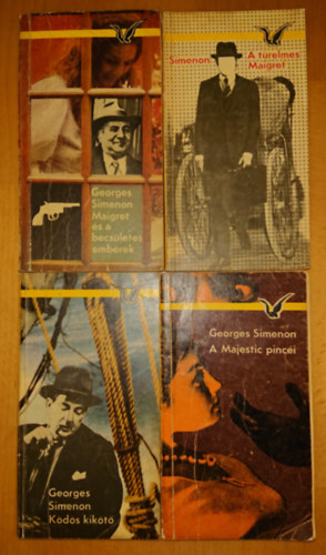 Georges Simenon - 4 könyv Georges Simenontól: Ködös kikötő, A MAjestic pincéi, Maigret és a becsületes emberek, A türelmes Maigret