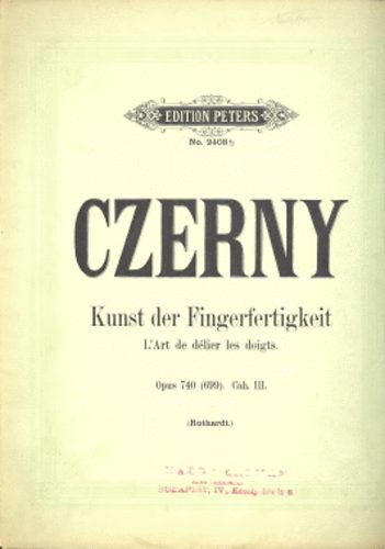 Carl Czerny - Die Kunst der Fingerfertigkeit Op. 740 III. fzet