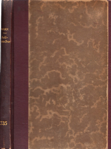 Marx - Anti-Proudhon (A filozfia nyomorúsága)