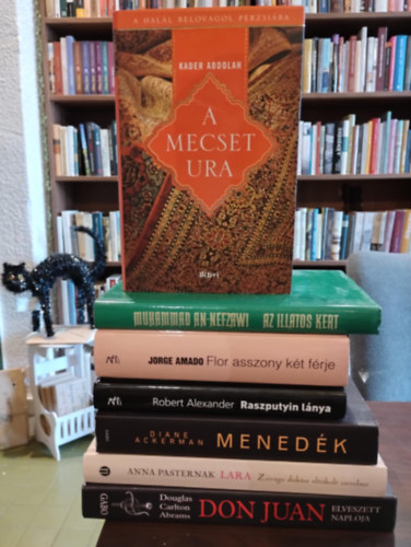 Muhammad An-Nefzawi, Jorge Amado, Robert Alexander, Diane Ackerman, Anna Pasternak Kader Abdolah - Vil�girodalmi k�nyvcsomag 7 darabos K�NYVMENT� AJ�NLAT: A mecset ura, Az illatos kert, Flor asszony k�t f�rje, Raszputyin l�nya, Mened�k, Lara (Zsivago doktor eltitkolt szerelme),