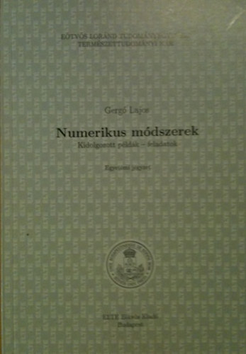 Gerg Lajos - Numerikus mdszerek, Kidolgozott pdk - feladatok