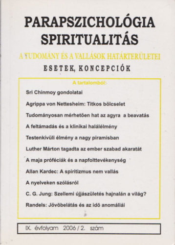 Parapszicholgia-Spiritualits 2006/2. szm